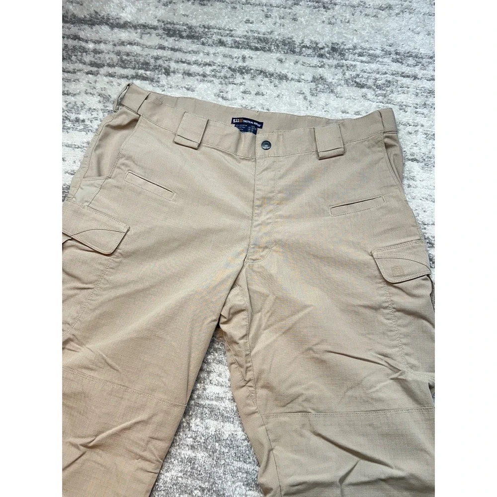 5.11 Tactical Series Strike Pants Mens 38x30 Tan Ripstop Cargo Utility Workwear